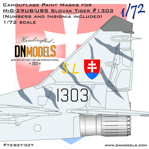 DN Models 72-827-037 1/72 Mig-29UB Tiger Camo