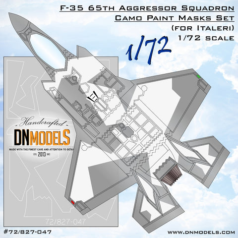 DN Models 72-827-047 1/72 F-35 65th Aggressor Squadron Camo Paint Masks Set /for Italeri/