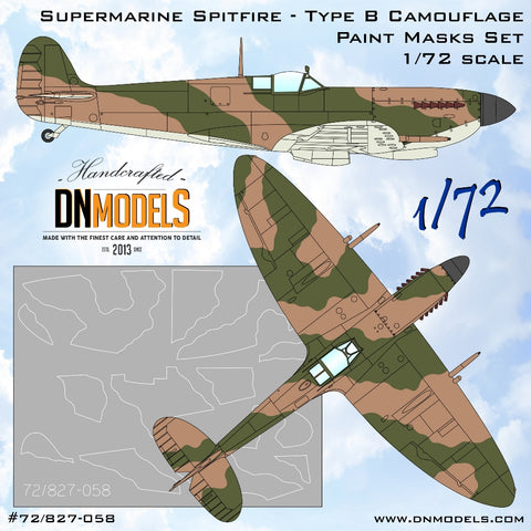 DN Models 72-827-058 1/72 Supermarine Spitfire Camouflage Type B