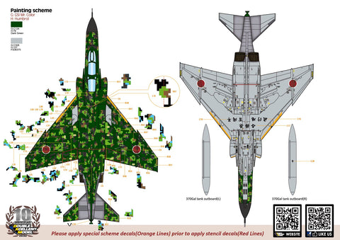 DXM 01-3509 1/32 JASDF F-4EJ ADTW Digital Camouflage 2017 (For Tamiya)