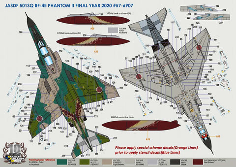 DXM 01-4244 1/48 JASDF RF-4E Phantom II 501SQ Final Year 2020 #57-6907 (For Hasegawa)