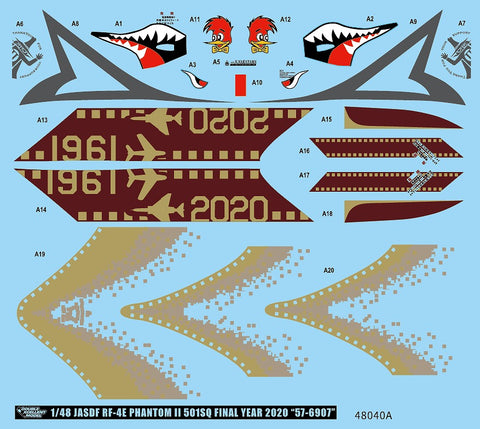 DXM 01-4244 1/48 JASDF RF-4E Phantom II 501SQ Final Year 2020 #57-6907 (For Hasegawa)
