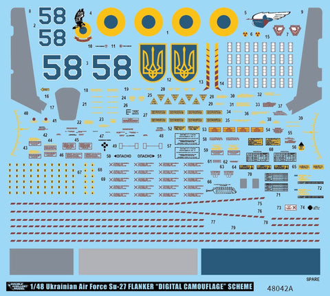 DXM 01-4346 1/48 Ukrainian Air Force Su-27 Flanker digital camouflage
