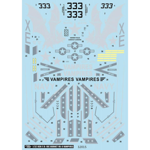 DXM 11-3113 1/32 USN F/A-18C Hornet VX-9 Vampires (For Academy)