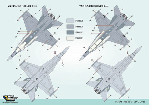 DXM 11-4151 1/48 US Navy/US Marine Corps F/A-18C & F/A-18D Hornet VX-9 Vampires (For Hasegawa, Kinetic, HobbyBoss, and Revell)