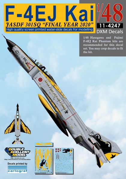 DXM 11-4247 1/48 JASDF F-4EJ Kai 301SQ "Final Year 2020" (For Hasegawa and Zoukei-Mura)