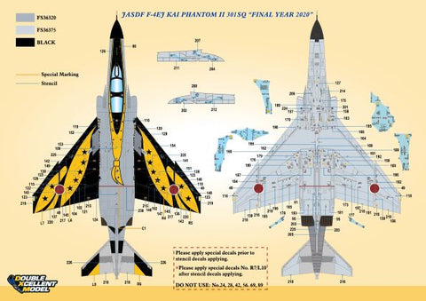 DXM 11-7140 1/72 JASDF F-4EJ Kai 301SQ "Final Year 2020" (For Hasegawa, Fine Molds, and Fujimi)
