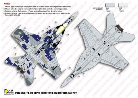 DXM 21-1104 1/144 US Navy F/A-18E VFA-137 Kestrels CAG 2011