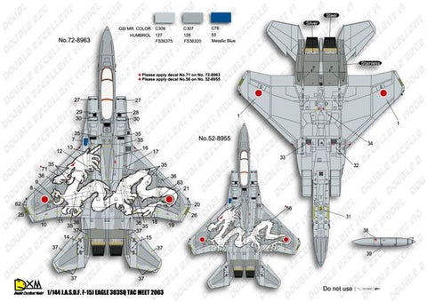 DXM 21-1106 1/144 JASDF F-15J TAC MEET 2003 "White Dragon" (For Tomytec, Academy, and Arii)