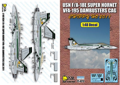DXM 21-4212 1/48 US Navy F/A-18E VFA-195 Dambusters 2011 Chippyho (For Hasegawa, Meng Model, Italeri, and Revell)