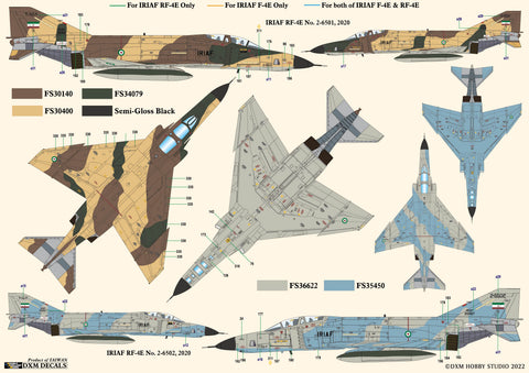 DXM 21-4255 1/48 Hellenic Air Force & Islamic Republic of Iran Air Force Phantom Collection #2 (For Hasegawa, Meng Model, Revell, and Italeri)