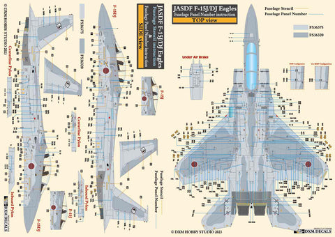 DXM 1/48 31-4166 JASDF F-15J/DJ Aggressor Caution Data (For Hasegawa, Great Wall, Academy, and Italeri)