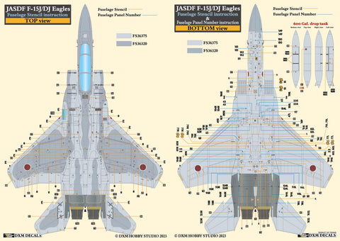 DXM 1/48 31-4166 JASDF F-15J/DJ Aggressor Caution Data (For Hasegawa, Great Wall, Academy, and Italeri)