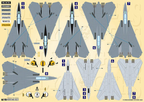 DXM 31-4270 1/48 US Navy F-14B Tomcat VF-103 Jolly Rogers 2000–2004 (For Hasegawa, Great Wall, and HobbyBoss)