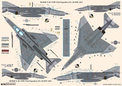 DXM 31-7150 1/72 Israeli Air Force & Republic of Korea Air Force F-4E Phantom Collection #1 (For Hasegawa, Fine Molds, Fujimi, Italeri, and Revell)