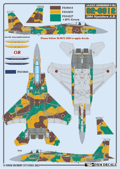 DXM 31-7158 1/72 JASDF F-15J/DJ Aggressor Vol. 1 (For Hasegawa, Platz, and Academy)
