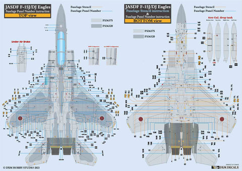 DXM 31-7160 1/72 JASDF F-15J/DJ Aggressor Caution Data (For Hasegawa, Platz, and Academy)