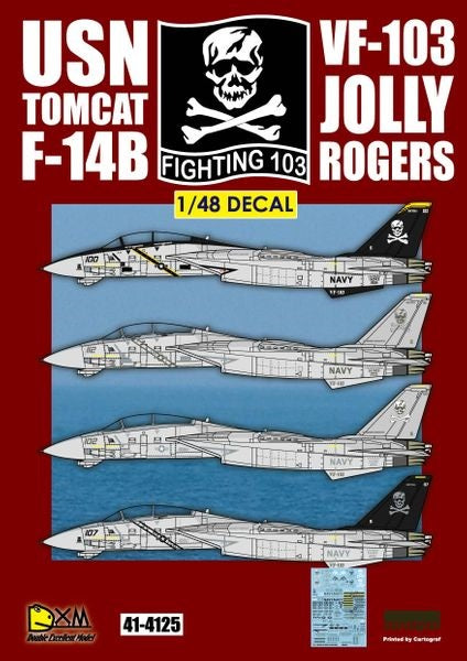 DXM 41-4125 1/48 US Navy F-14B VF-103 Jolly Rogers