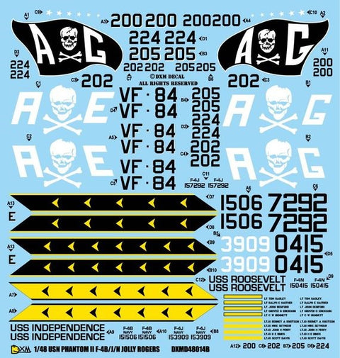DXM 41-4217 1/48 US Navy F-4B/J/N Phantom II VF-84 Jolly Rogers