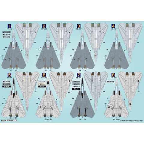 DXM 41-4269 1/48 US Navy F-14A/B Tomcat Collection #5 (VF-33 / VF-101 / VF-102 / VF-194 / VF-201 / VF-202)
