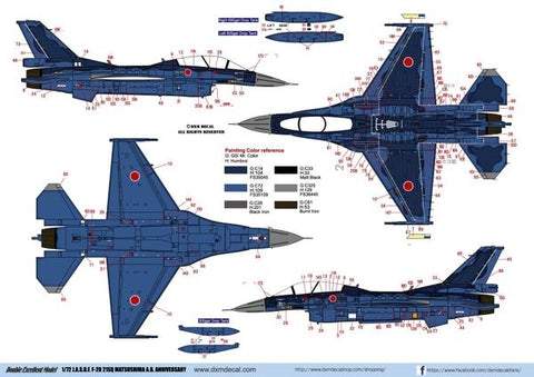 DXM 41-7112 1/72 JASDF F-2B Viper Zero, 21st Fighter Training Squadron ("Dokuganryu"), Matsushima Air Base (For Hasegawa and Fine Molds)