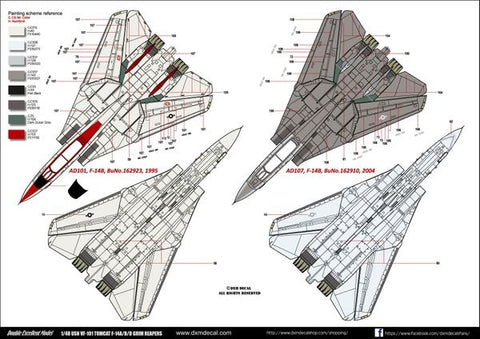 DXM 51-4124 1/48 US Navy F-14A/B/D VF-101 Grim Reapers