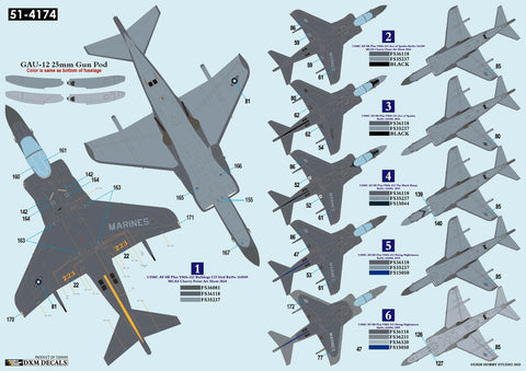 DXM 51-4174 1/48 USMC AV-8B Plus Harrier II VMA-214/223/231/513