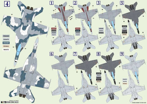 DXM 51-4272 1/48 US Navy F/A-18E/F Super Hornet VFA-22 & VFC-12 (for Hasegawa, Meng, and Revell)