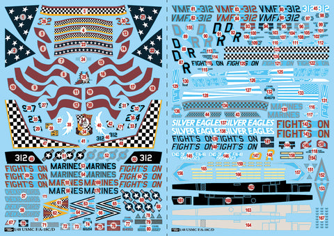 DXM 51-4275 1/48 USMC F/A-18C/D Hornet VMFA-312 "Checkerboards" (for Hasegawa, Kinetic, HobbyBoss)