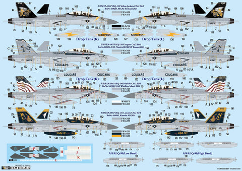 DXM 51-4376 1/48 U.S. Navy F/A-18G Growler: VAQ-131 Lancers / VAQ-138 Yellowjackets / VAQ-139 Cougars / VAQ-140 Patriots