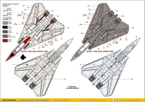 DXM 51-7118 1/72 US Navy F-14A/B/D Tomcat VF-101 Grim Reapers