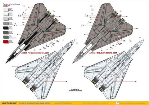 DXM 51-7118 1/72 US Navy F-14A/B/D Tomcat VF-101 Grim Reapers