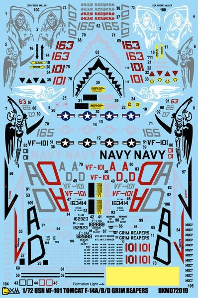 DXM 51-7118 1/72 US Navy F-14A/B/D Tomcat VF-101 Grim Reapers