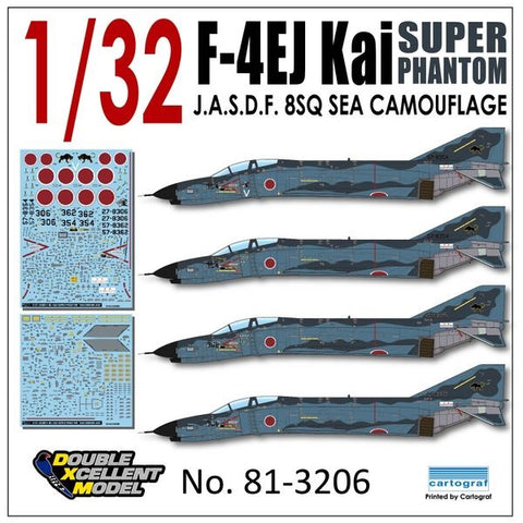 DXM 81-3206 1/32 JASDF F-4EJ Kai, 8th Tactical Fighter Squadron, Maritime Camouflage (For Tamiya)