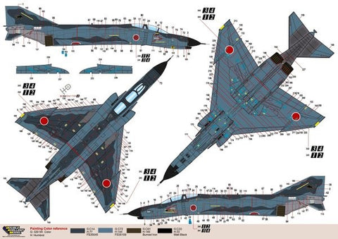 DXM 81-3206 1/32 JASDF F-4EJ Kai, 8th Tactical Fighter Squadron, Maritime Camouflage (For Tamiya)