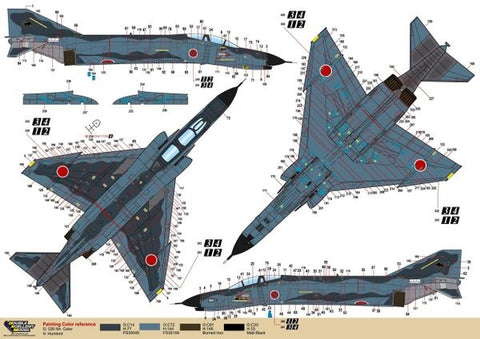 DXM 81-7127 1/72 JASDF F-4EJ Kai, 8th Tactical Fighter Squadron, Maritime Camouflage (For Hasegawa, Fine Molds, and Fujimi)
