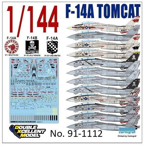 DXM 91-1112 1/144 US Navy F-14A/B Tomcat VF-1/VF-103/VF-211 (For Revell, Dragon, Platz, Trumpeter, Academy, and Arii)