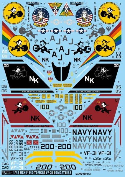 DXM 91-4235 1/48 USN F-14D Tomcat VF-31 "Tomcatters" (For Tamiya, AMK, Hasegawa, HobbyBoss, Italeri, Revell, and Fujimi)