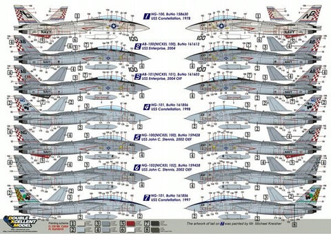 DXM 91-4338 1/48 USN F-14A Tomcat VF-211 "Checkmates" (For Hasegawa, Tamiya, Revell, Italeri, HobbyBoss, and Academy)