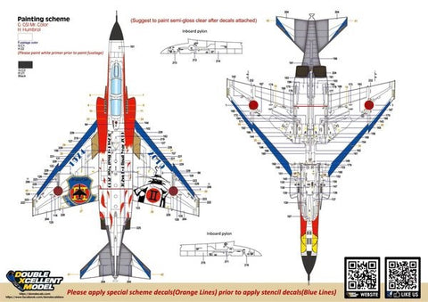 DXM 91-7129 1/72 JASDF F-4EJ KAI 302SQ Final Year 2019 "White" (For Hasegawa, Fine Molds, and Fujimi)