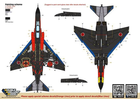DXM 91-7130 1/72 JASDF F-4EJ KAI 302SQ Final Year 2019 "Black"(For Hasegawa, Fine Molds, and Fujimi)