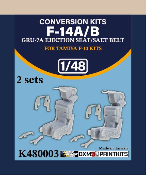 DXM K0003 1/48 F-14A/B GRU-7A Ejection Seat/Seatbelts (2 sets)