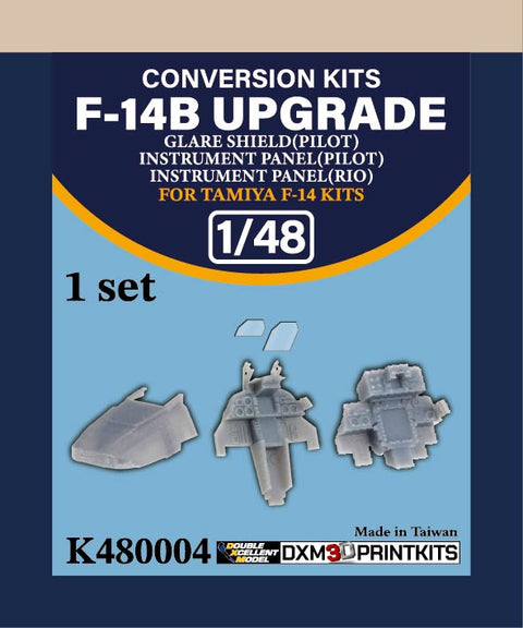 DXM K0004 1/48 F-14B Upgrade: Glare Shield (Pilot) / Instrument Panel (Pilot) (RIO)
