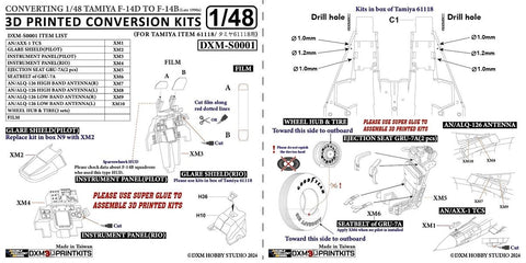 DXM S0001 1/48 F-14B Tomcat Conversion Set (For Tamiya 61118 F-14D Tomcat)