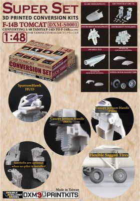 DXM S0001 1/48 F-14B Tomcat Conversion Set (For Tamiya 61118 F-14D Tomcat)