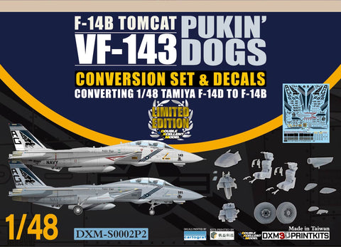 DXM S0002P2 1/48 US Navy F-14B VF-143 Conversion Set & Decals