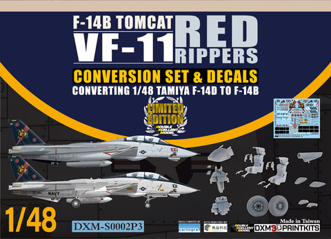 DXM S0002P3 1/48 US Navy F-14B VF-11 Conversion Set & Decals