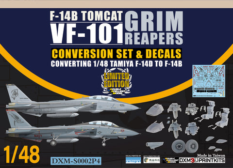 DXM S0002P4 1/48 US Navy F-14B VF-101 Conversion Set & Decals