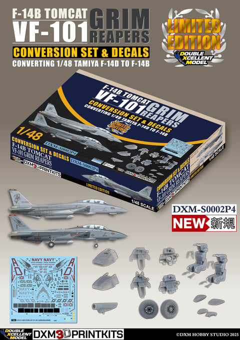 DXM S0002P4 1/48 US Navy F-14B VF-101 Conversion Set & Decals