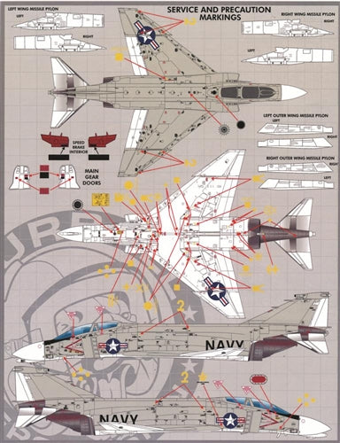 FURBALL 48-013 1/48 F-4B/N stencil